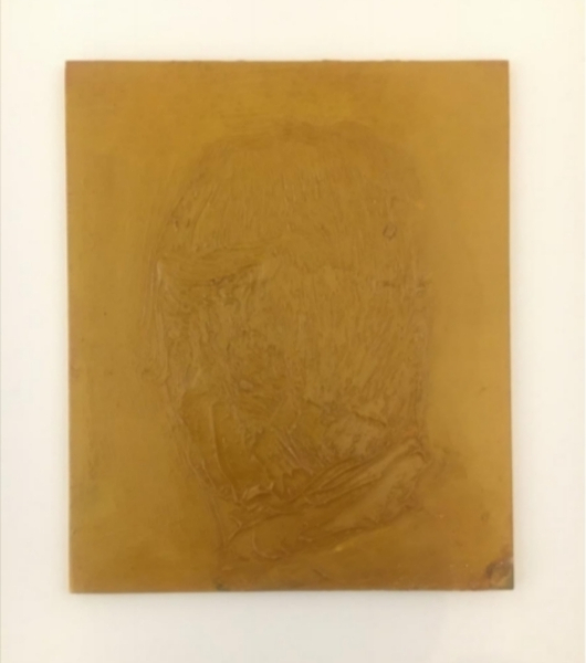 L'Entretien de la Peinture : Portrait,  Huile sur bois,   29 x 24 cm Galerie Berthet-Aittouares